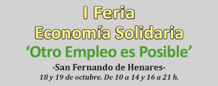 Feria Economía Solidaria San Fernando Henares